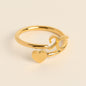 Durable Stainless Steel Ring with 18K Gold Plating and Initials
