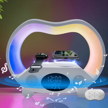2026 New 6 In 1 Smart Remote Control Bluetooth-compatible Ambience Intelligent LED Table Lamp Multi-function Wireless Charger Night Light Bluetooth-compatible Speaker