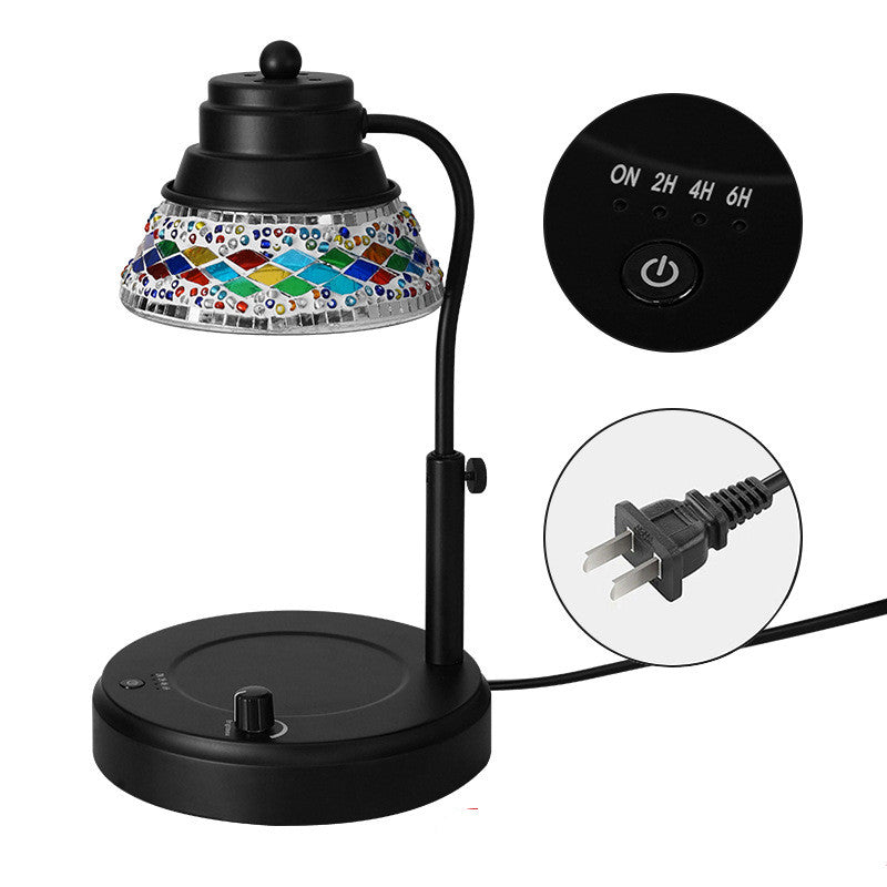 Soft Ambient Crystal Glass Candle Melting Lamp With Low Voltage Glow