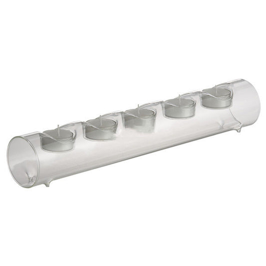 Glass candle holder centerpiece for ambient lighting holding six tealight candles