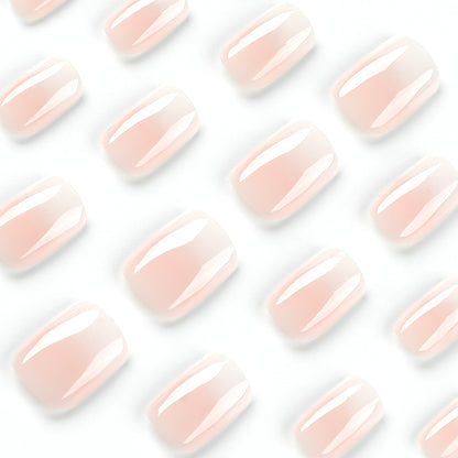 Wear Armor Short White Gradient Nails