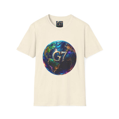 Global Unity Starts Here — Wear the Change - G7 Earth Graphic Unisex T-Shirt - Softstyle Tee