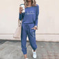 Women’s Casual Chic Lounge Set – Long Sleeve Pullover Top & Drawstring Pants with Pockets – Effortless Style & Comfort”
