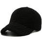 Warm Baseball Cap With Dense Lambswool Knit For Winter Wardrobe And Wind Blocking
