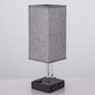 Luxe Bedroom Cozy Fabric Table Lamp with charging ports for phone