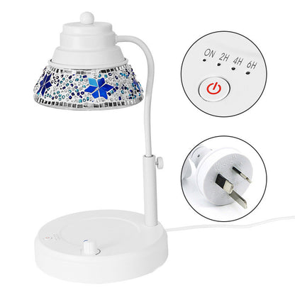 Soft Ambient Crystal Glass Candle Melting Lamp With Low Voltage Glow