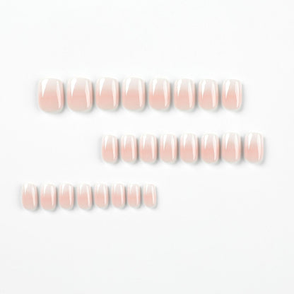 Wear Armor Short White Gradient Nails