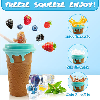 500ml Slushy Cup Squeeze Bottle Food-Grade For Quick Frozen Smoothies, Reusable - Merch Gone Viral
