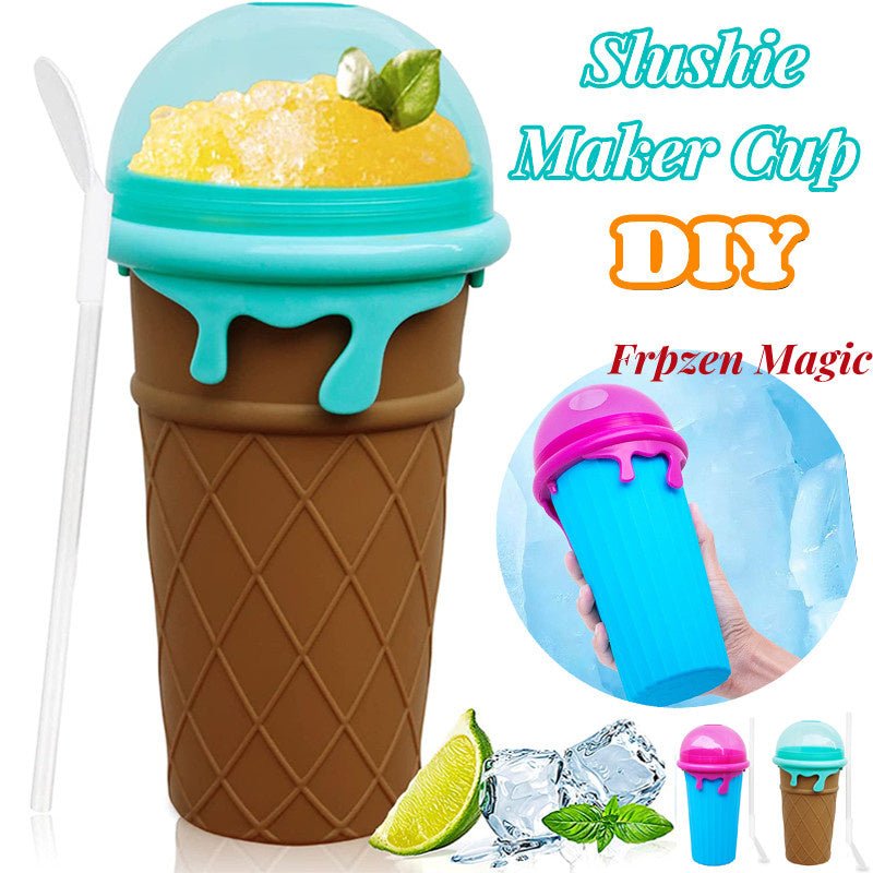 500ml Slushy Cup Squeeze Bottle Food-Grade For Quick Frozen Smoothies, Reusable - Merch Gone Viral