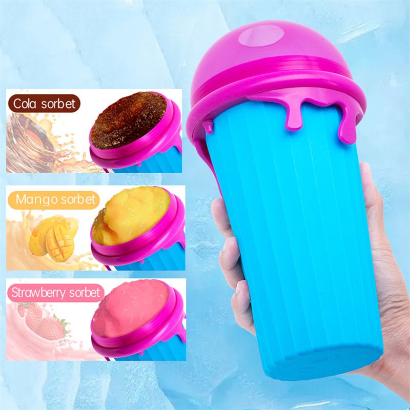 500ml Slushy Cup Squeeze Bottle Food-Grade For Quick Frozen Smoothies, Reusable - Merch Gone Viral