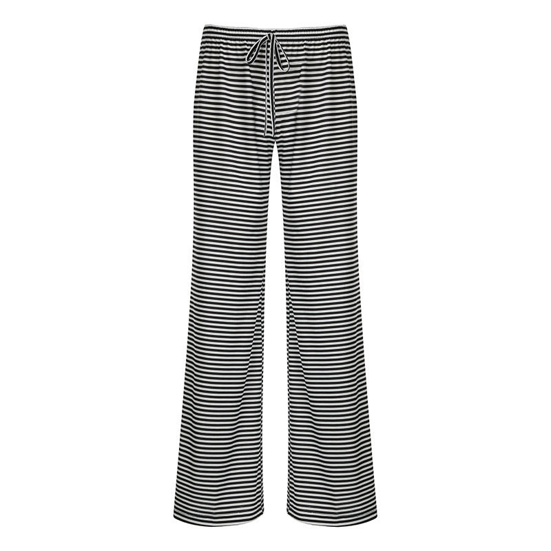 Your Luxury Striped Wide Leg Trousers In Premium Satin Deliver Everyday Glamour And Comfort.