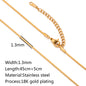 Durable Lip Chain Necklace with 18K Gold Color Vacuum Plating
