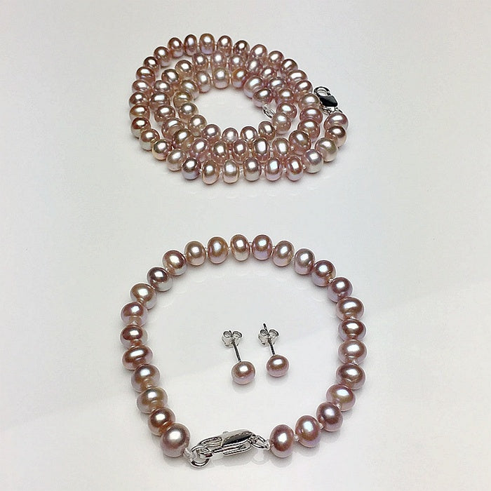 Lustrous Necklace Set With Freshwater Pearl Beads For Everyday Shine Gift Ready