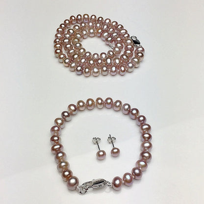 Lustrous Necklace Set With Freshwater Pearl Beads For Everyday Shine Gift Ready