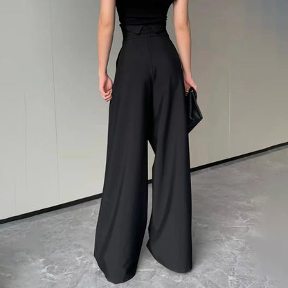 Your Perfect Luxury Wide-Leg Pants For Women That Deliver Couture Draping And Premium Polyester Comfort.