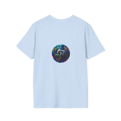 Global Unity Starts Here — Wear the Change - G7 Earth Graphic Unisex T-Shirt - Softstyle Tee