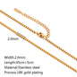 Durable Lip Chain Necklace with 18K Gold Color Vacuum Plating