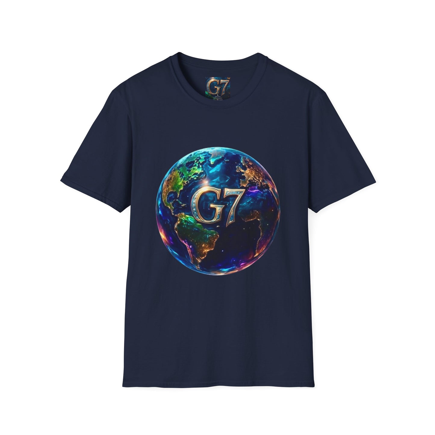 Global Unity Starts Here — Wear the Change - G7 Earth Graphic Unisex T-Shirt - Softstyle Tee