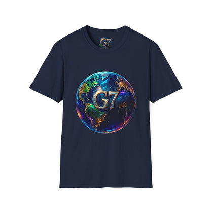 Global Unity Starts Here — Wear the Change - G7 Earth Graphic Unisex T-Shirt - Softstyle Tee