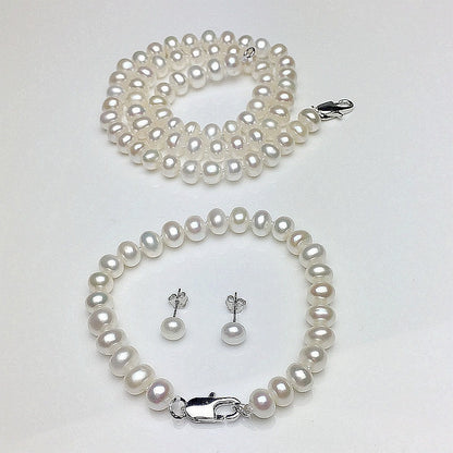 Lustrous Necklace Set With Freshwater Pearl Beads For Everyday Shine Gift Ready