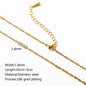 Durable Lip Chain Necklace with 18K Gold Color Vacuum Plating