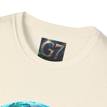 Global Unity Starts Here — Wear the Change - G7 Earth Graphic Unisex T-Shirt - Softstyle Tee