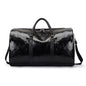Polyurethane Leather Gym Bag with Soft Touch Finish and Structured Silhouette for Workouts and Travel