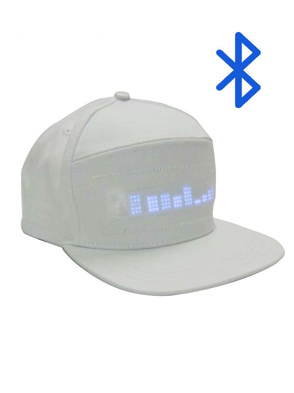 Led Luminous HatCustom Words Pixel Lighting Rechargeable Bluetooth APP Control Scrolling Message Flexible Cap