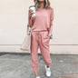 Women’s Casual Chic Lounge Set – Long Sleeve Pullover Top & Drawstring Pants with Pockets – Effortless Style & Comfort”