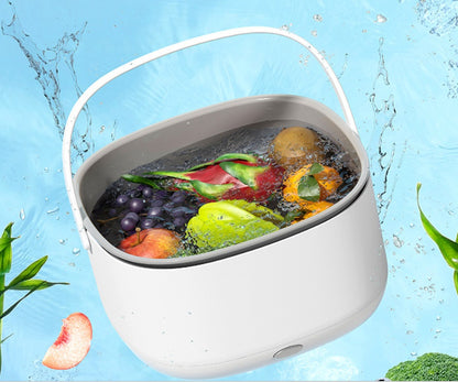 Portable Ultrasonic Washing Basket with Quick Rinse for Home Kitchen