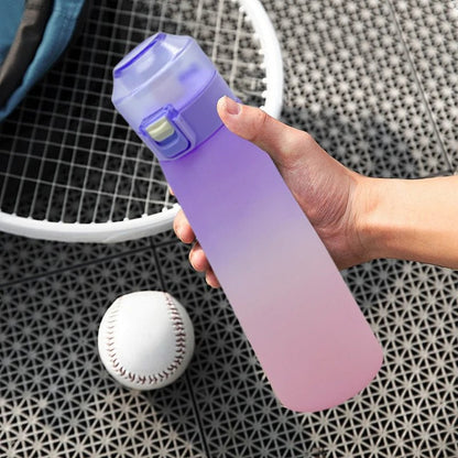 650ml Flavored Gradient Water Bottle Premium Gradient Collection With Five Flavor Pods And Straw - merch gone viral.