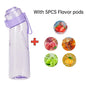 650ml Flavored Gradient Water Bottle Premium Gradient Collection With Five Flavor Pods And Straw - merch gone viral.