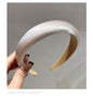 Retro Headband with Silk Gloss Texture Champagne Mint Mambo Accent
