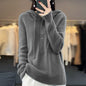 Ladies Hooded Knitted Loose Lazy Wool Coat