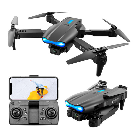 Foldable 4K Dual Camera Drone with Remote Control and Obstacle Avoidance for Aerial Cinematography