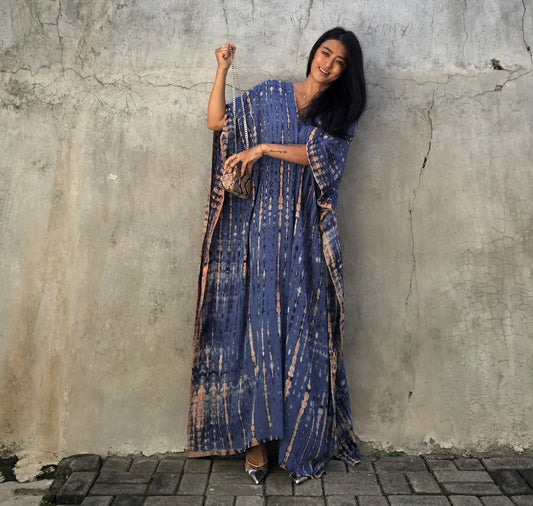 Rustic Chic Cotton Beach Cover-up Robe Dress