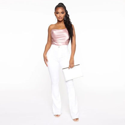 Breathable High-Waist Slim Denim Jeans for All Day Wear Confidence