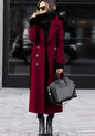 Women's Elegant Long Coat Extended Length for Winter Warmth with Thermal Lining