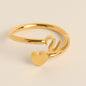 Durable Stainless Steel Ring with 18K Gold Plating and Initials