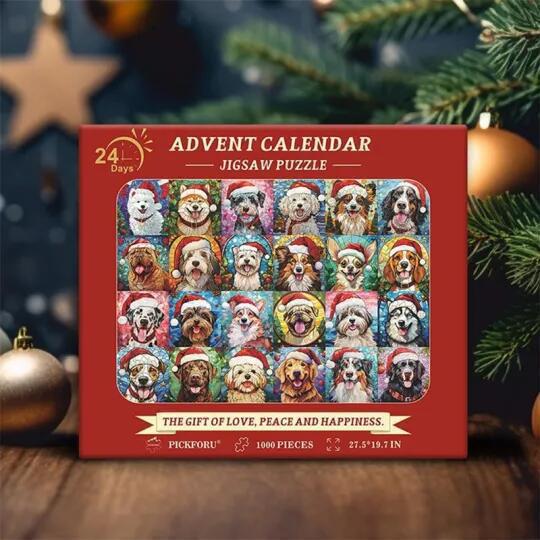Christmas advent calendar jigsaw puzzle box