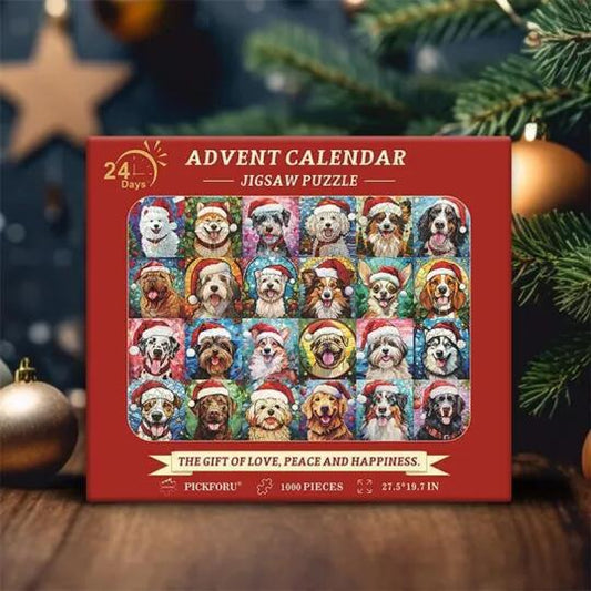 Christmas advent calendar jigsaw puzzle box
