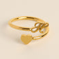Durable Stainless Steel Ring with 18K Gold Plating and Initials