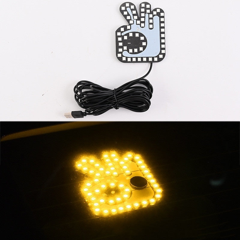 LED Car Gesture Light with Three Signals for Clear Road Communication