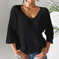 Soft Snug Loose Knit Sweater Top Effortless Geometric Pattern