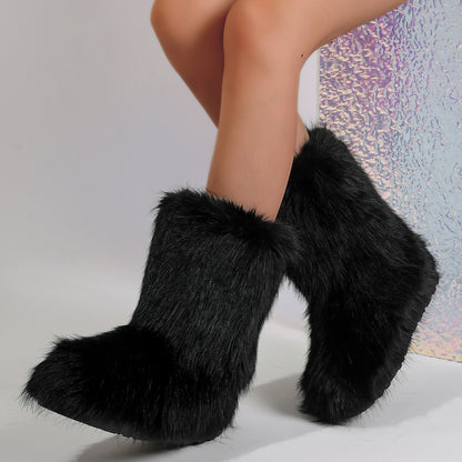 Cozy Chic Trending Faux Fur Boots