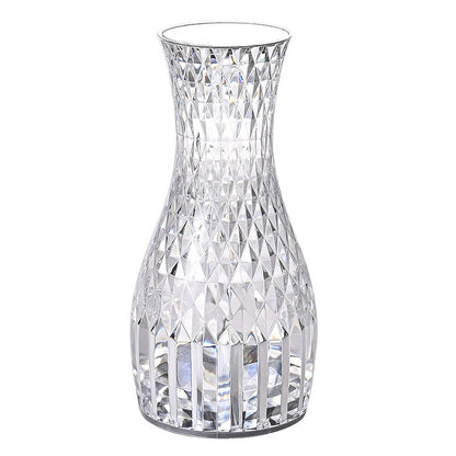 Luxe Crystal Vase Lamp USB Charging Romantic Bedside Diamond Table Lamp For Home Christmas Decor LED Lights