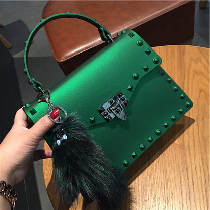 Clear Jelly Shoulder Bag for Women Water Resistant Day to Night Wear