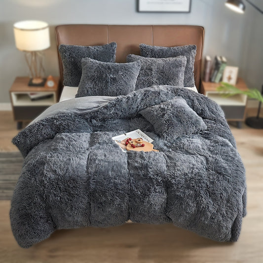 Plush Duvet Cover Set With Velvet Texture For All Season Softness Plus