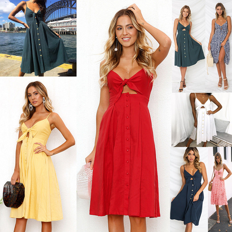 Breathable Sleeveless Dress With Backless Detail For Women Beach Resortwear Ideal For Day And Evening