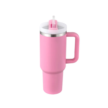 Insulated Tumbler 40 Oz With Handle And Straw For Coffee And Tea
